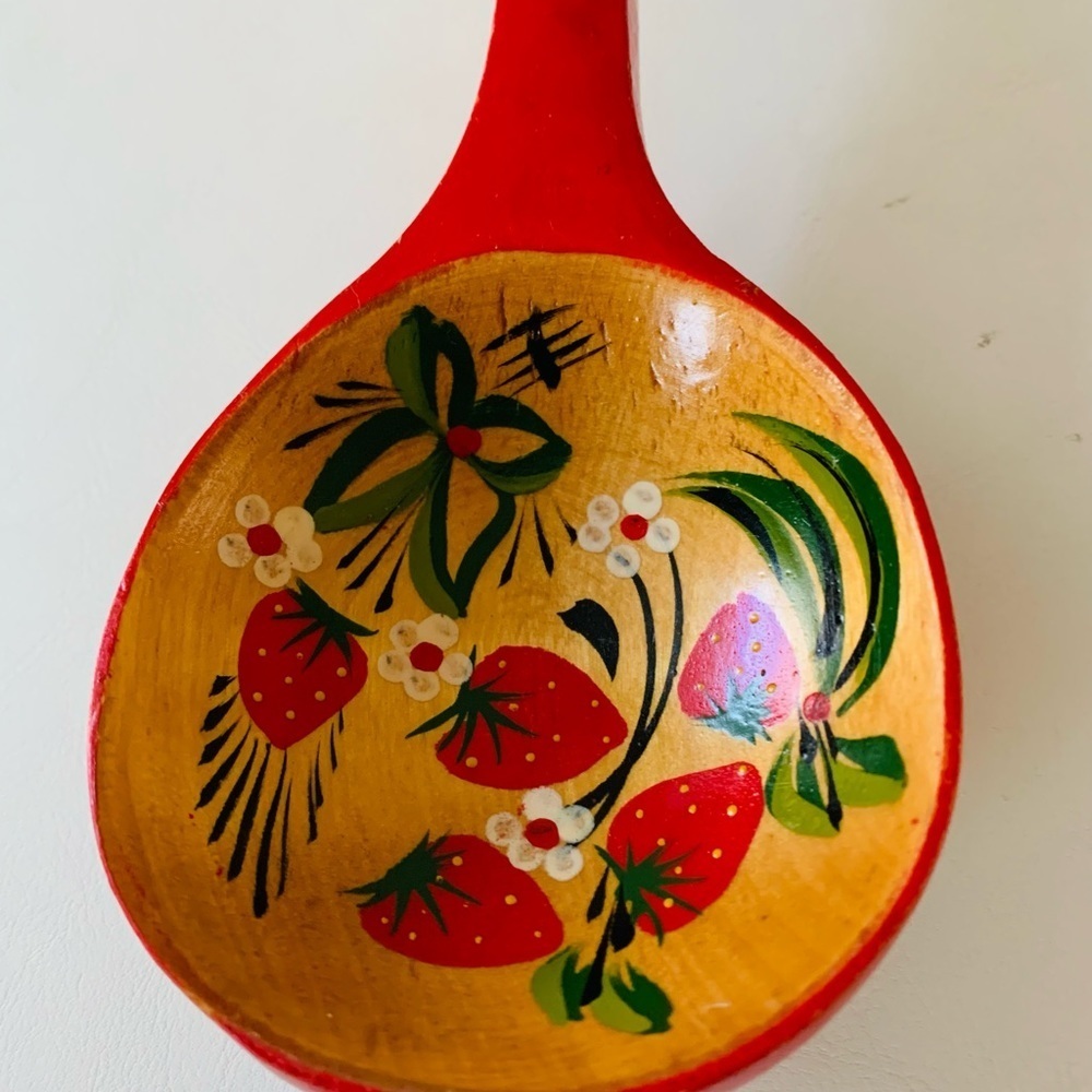 Russian handcrafted wooden spoon